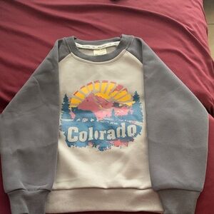 Gray and White Graphic Men's Sweater